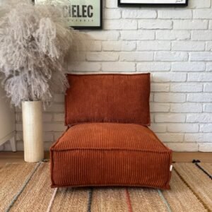 Authentic Moroccan Pouffe - Genuine Leather Footstool, Bohemian Pouf for Bedroom & Living Room, Functional Moroccan Pouf Cover